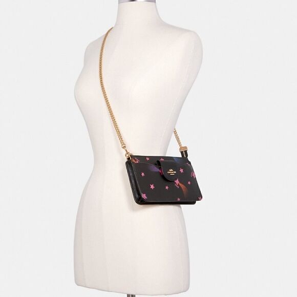 New Coach 3 In 1 Poppy Crossbody With Disco Star Print - Picture 5 of 15